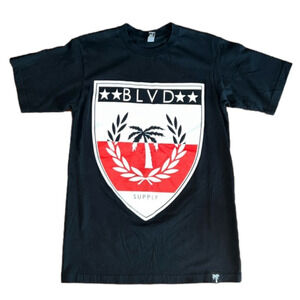 BLVD Supply Black Short Sleeve T Shirt. Size Medium.